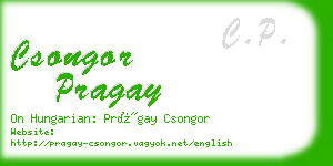 csongor pragay business card